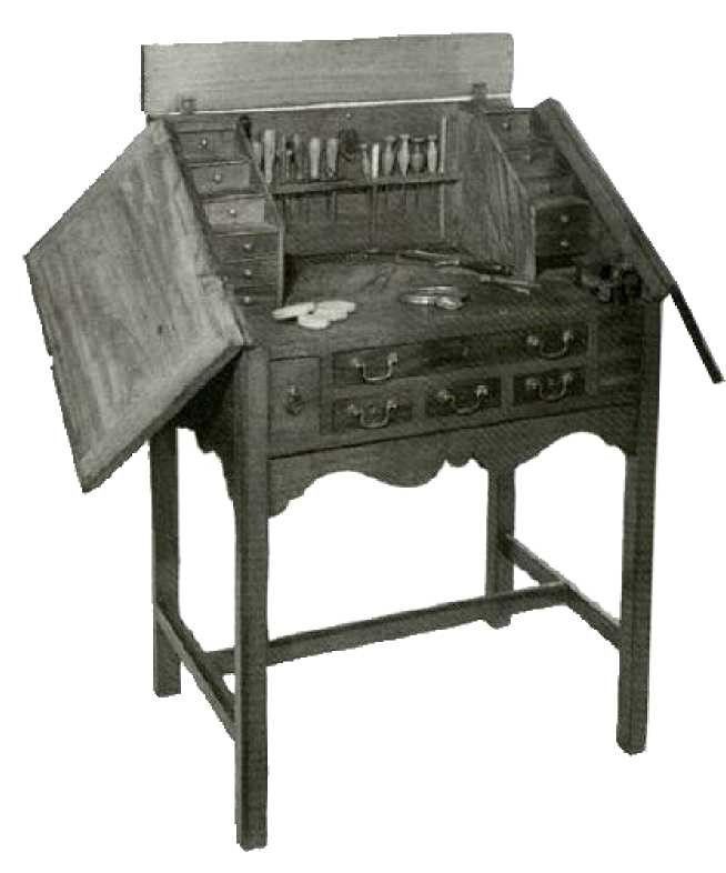 Workbench and tools of John Ramage